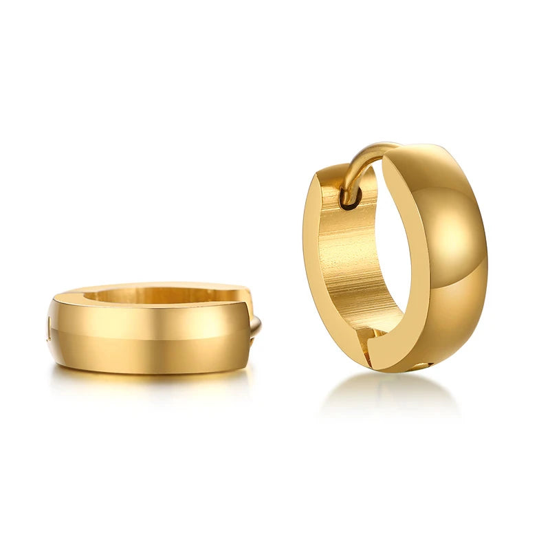 Plain/Wide Huggie Hoops (Unisex)