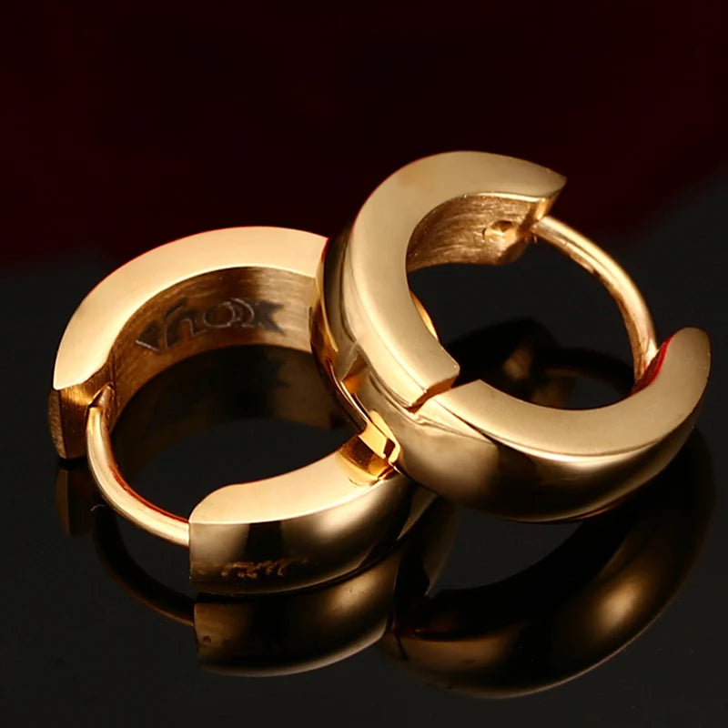 Plain/Wide Huggie Hoops (Unisex)