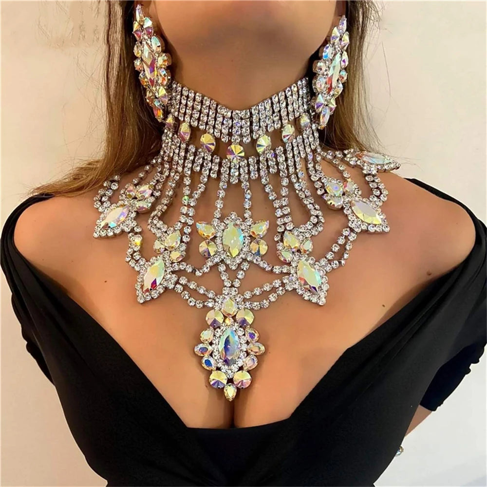 The Royal Cascade Crystal Statement Necklace