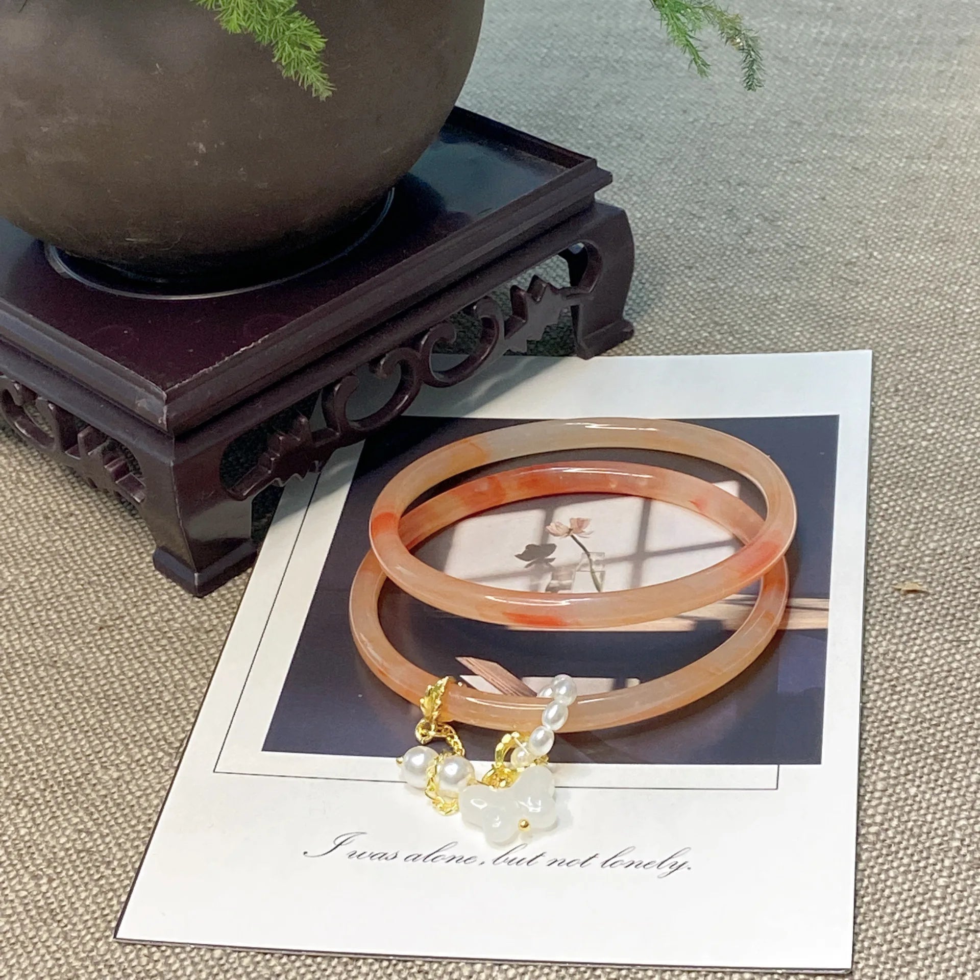 The "Eden" Jade & Butterfly Duo