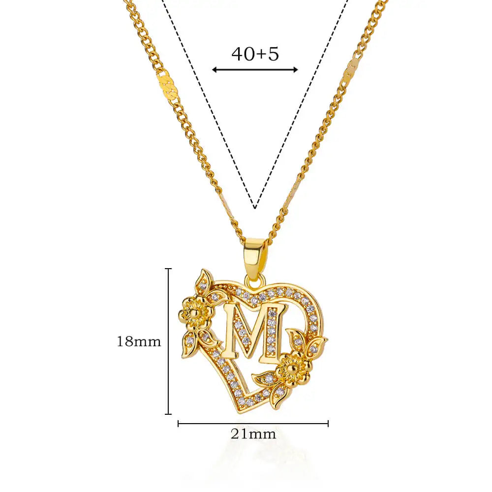The Royal Bloom Initial Necklace