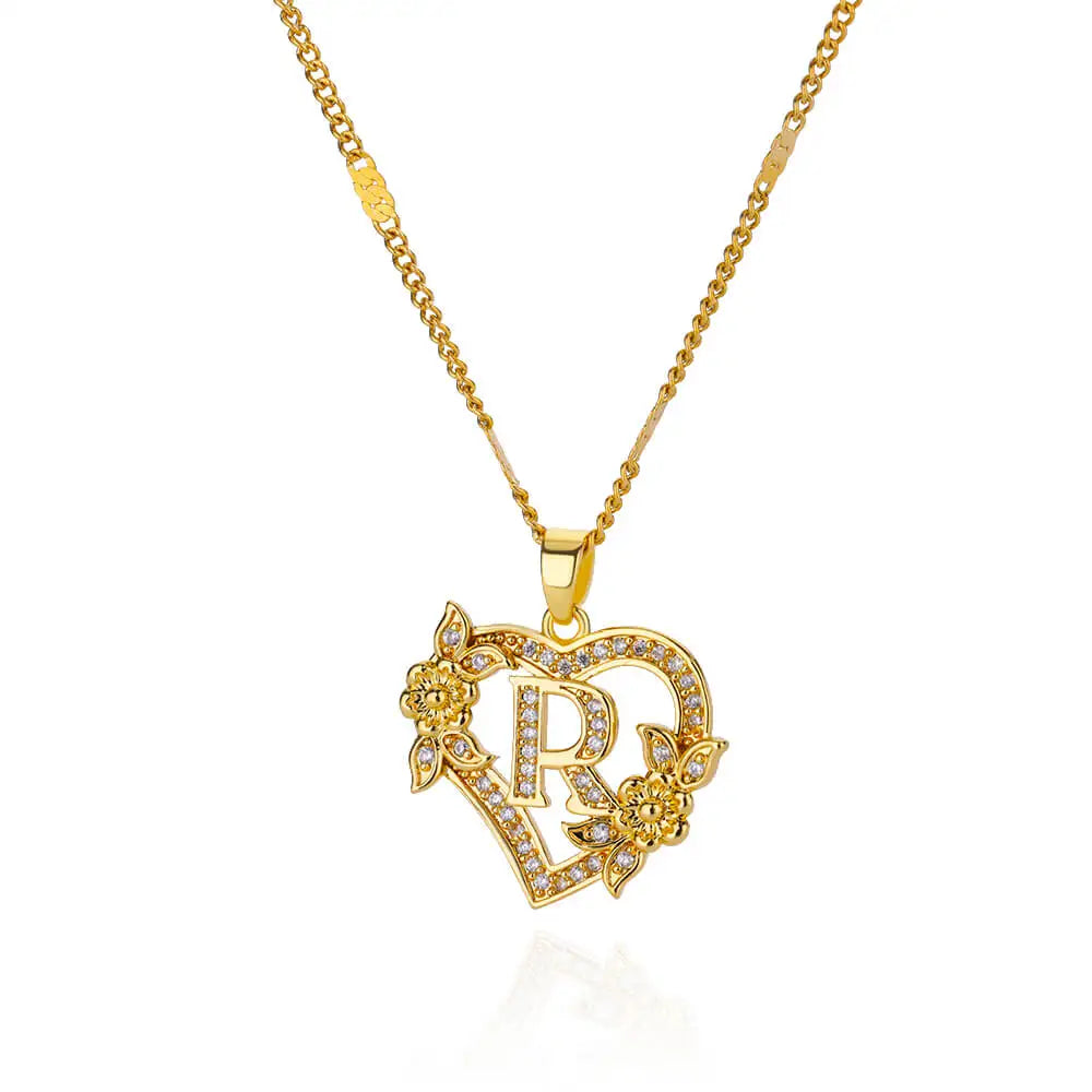 The Royal Bloom Initial Necklace