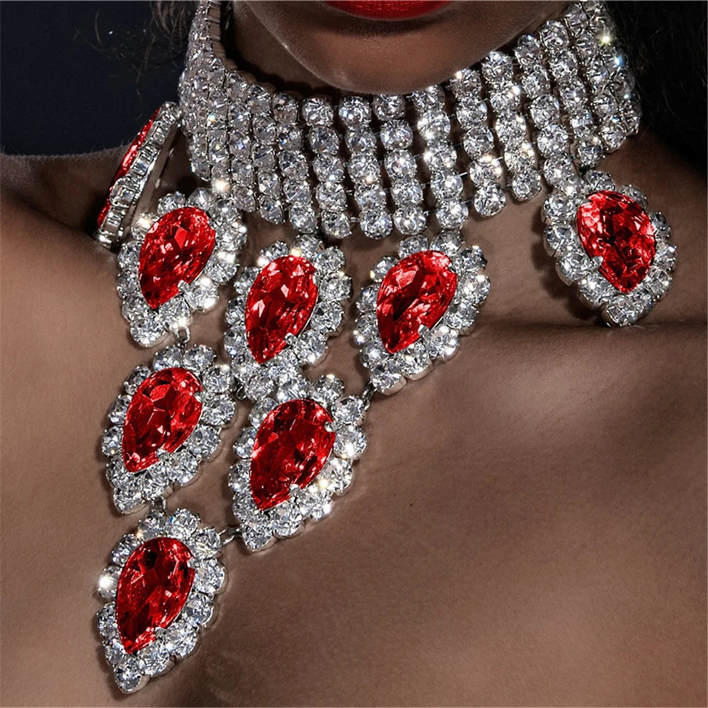 The Royal Cascade Crystal Statement Necklace