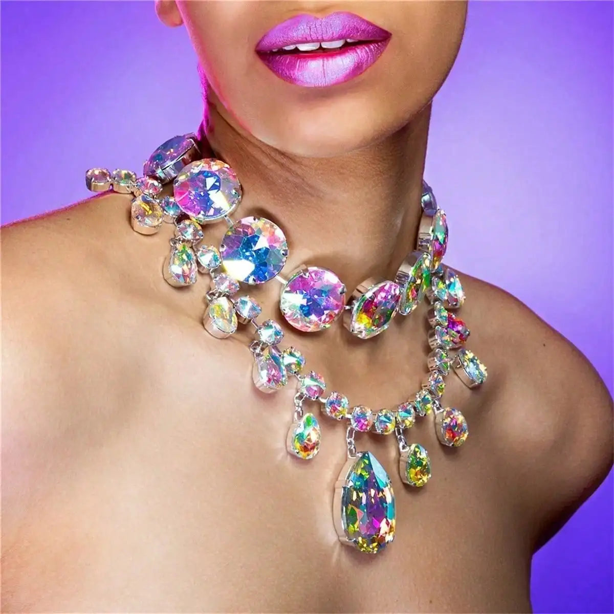 The Royal Cascade Crystal Statement Necklace
