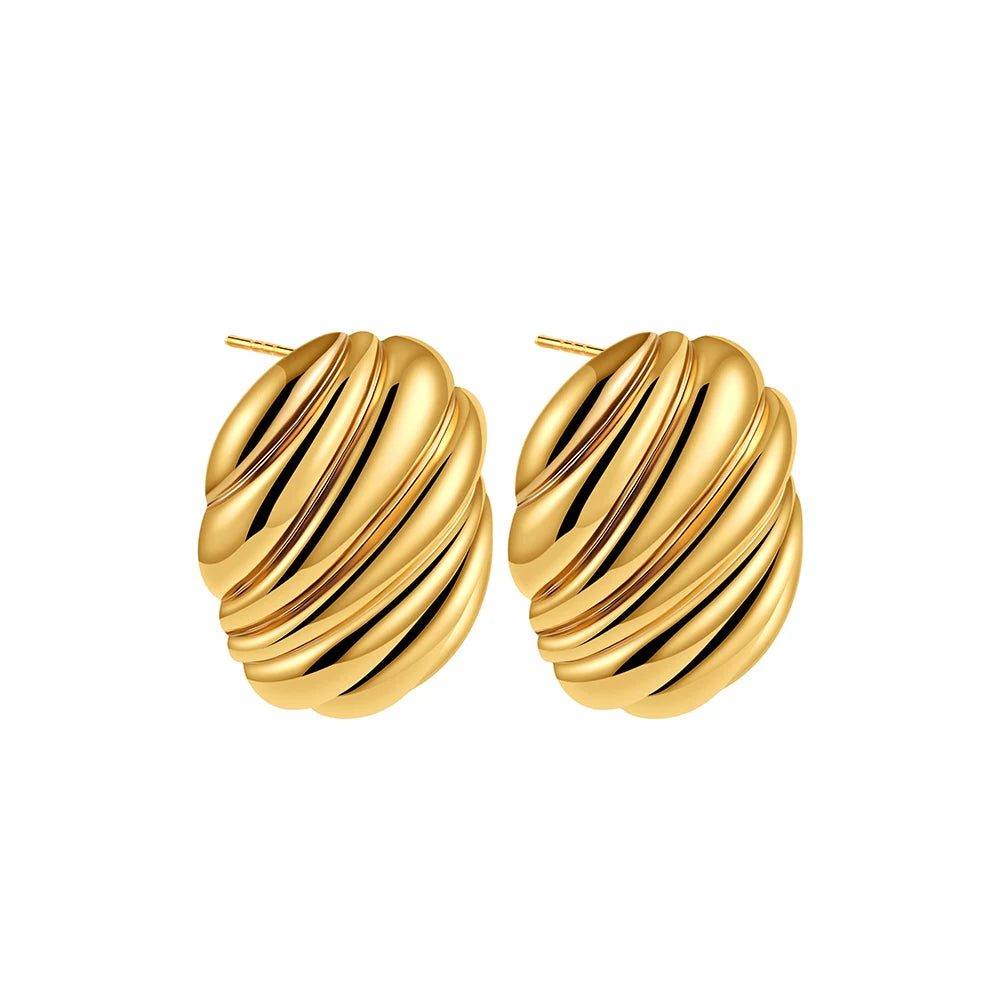 The Kensington Triple-Row Gold Hoops
