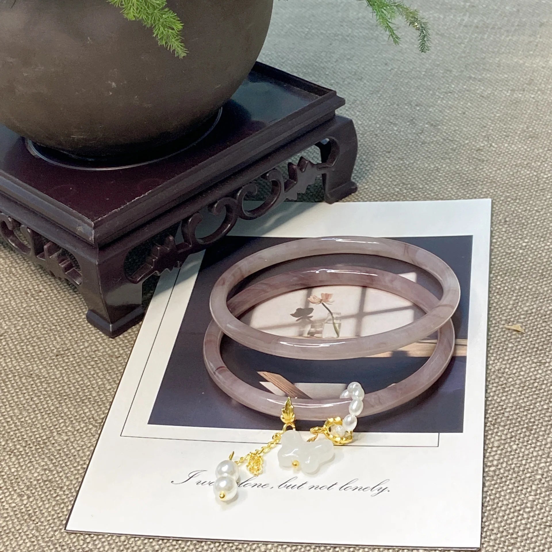 The "Eden" Jade & Butterfly Duo