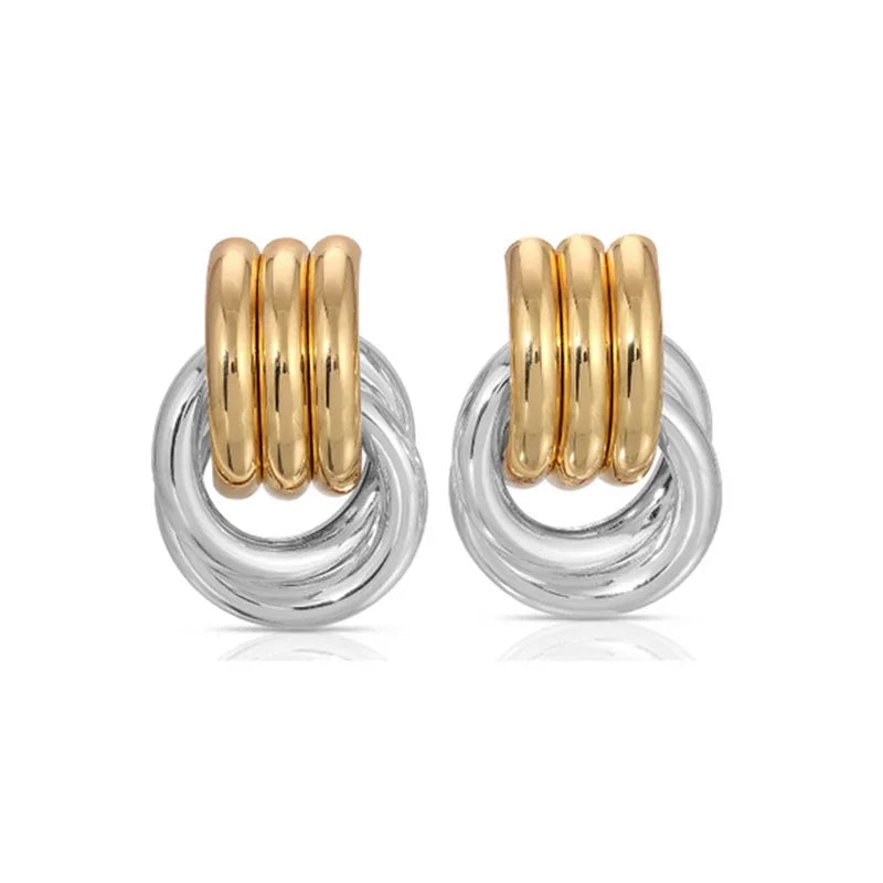 The Kensington Triple-Row Gold Hoops