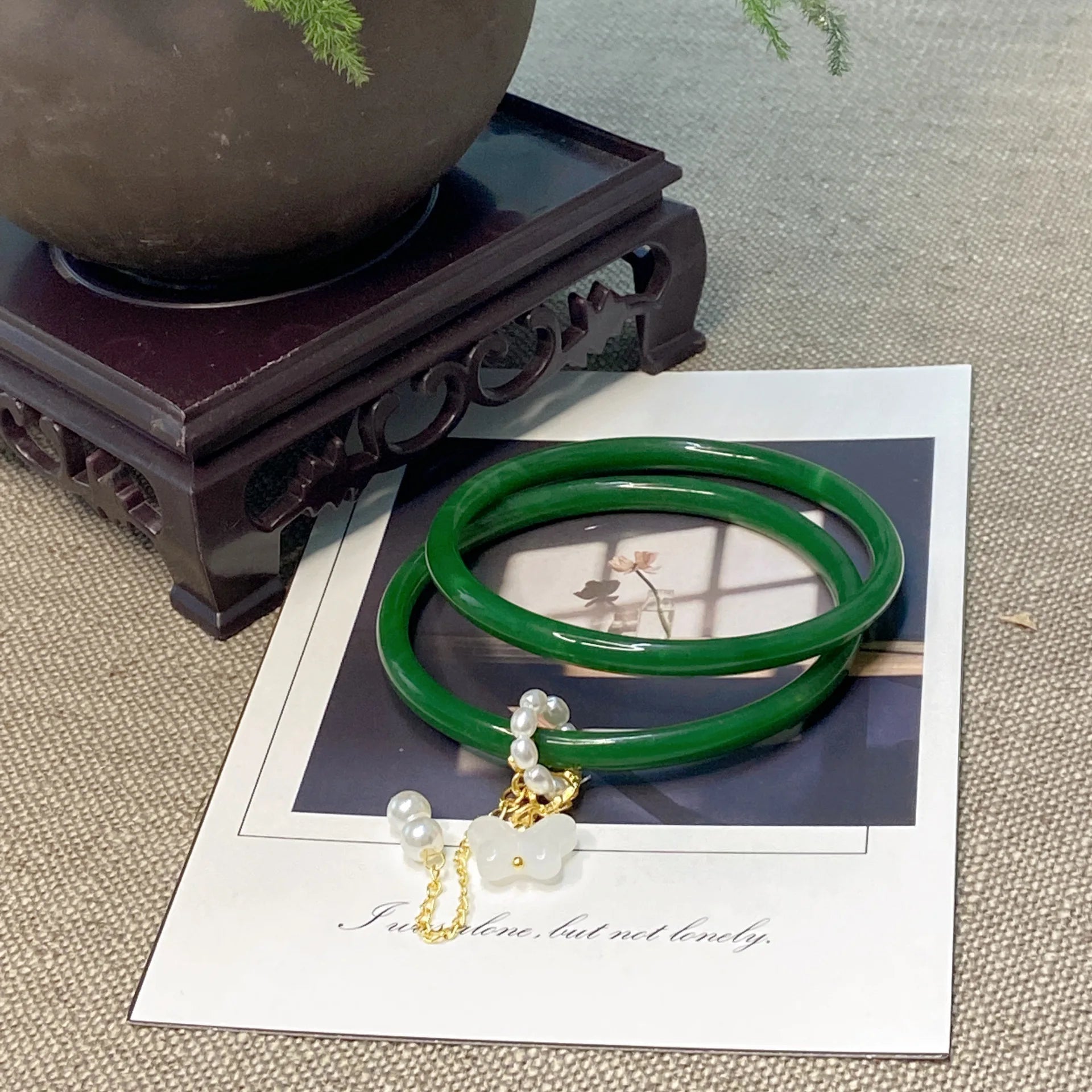 The "Eden" Jade & Butterfly Duo