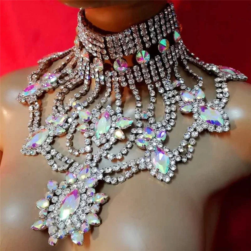 The Royal Cascade Crystal Statement Necklace