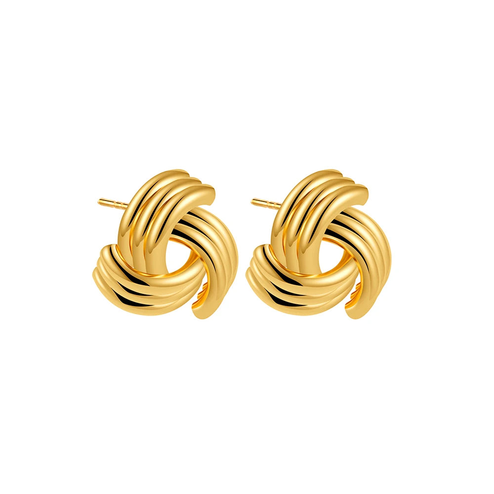 The Kensington Triple-Row Gold Hoops