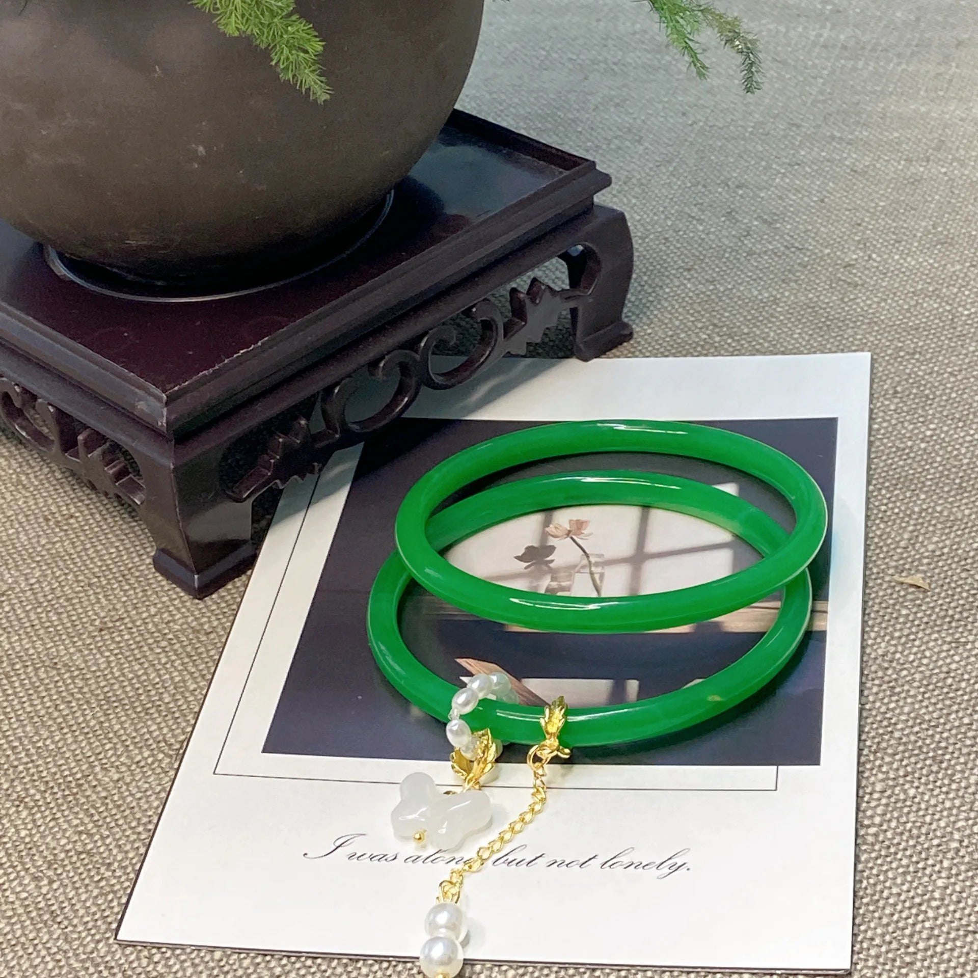 The "Eden" Jade & Butterfly Duo