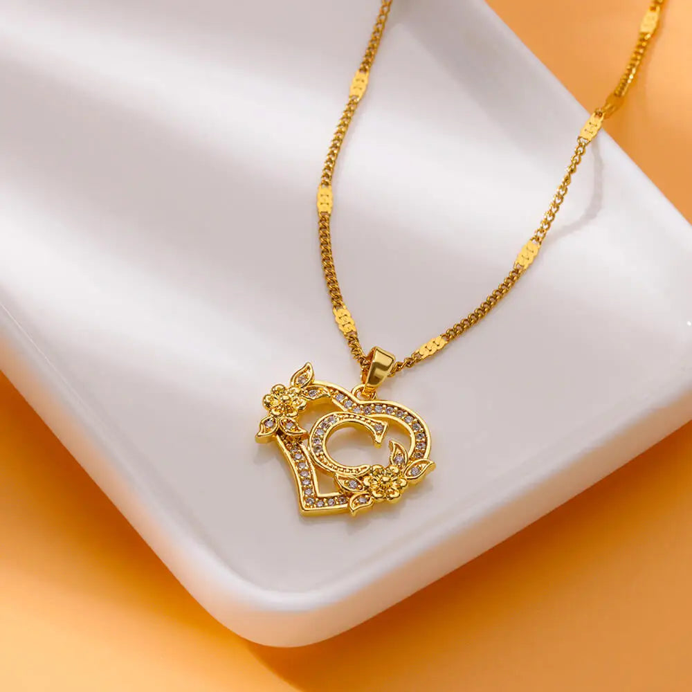 The Royal Bloom Initial Necklace