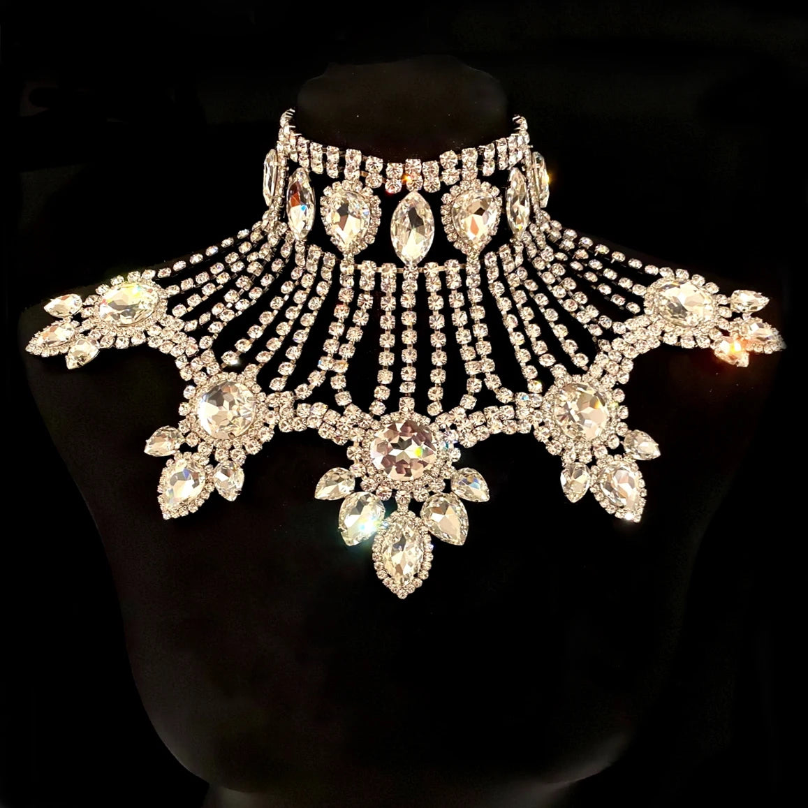 The Royal Cascade Crystal Statement Necklace