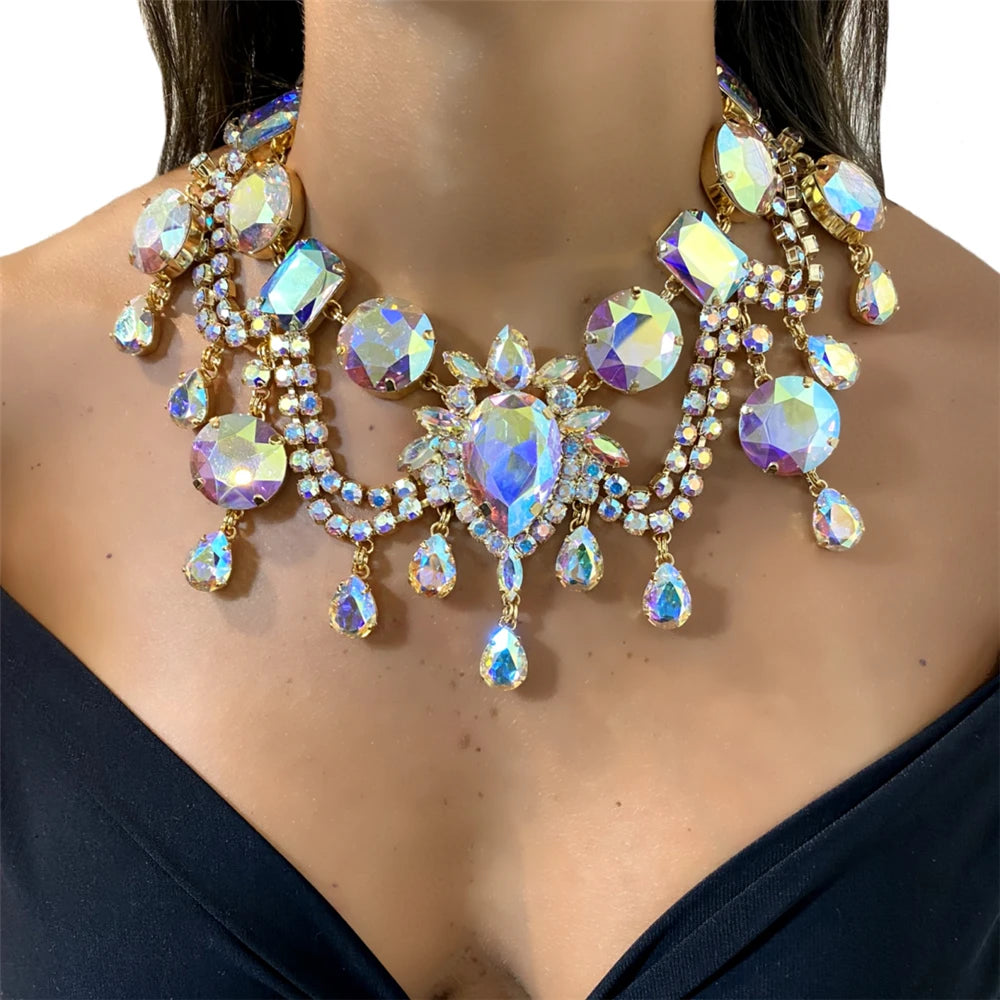 The Royal Cascade Crystal Statement Necklace