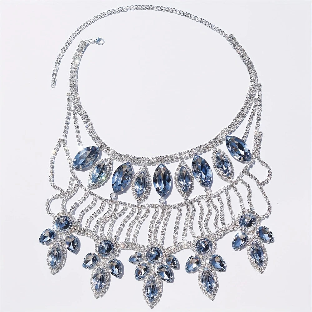 The Royal Cascade Crystal Statement Necklace