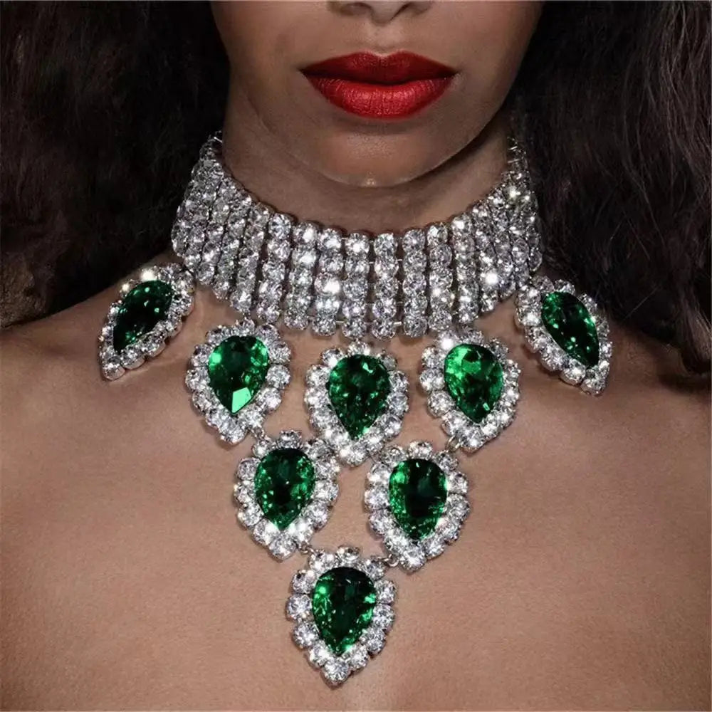 The Royal Cascade Crystal Statement Necklace