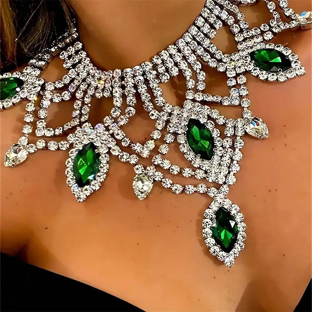 The Royal Cascade Crystal Statement Necklace